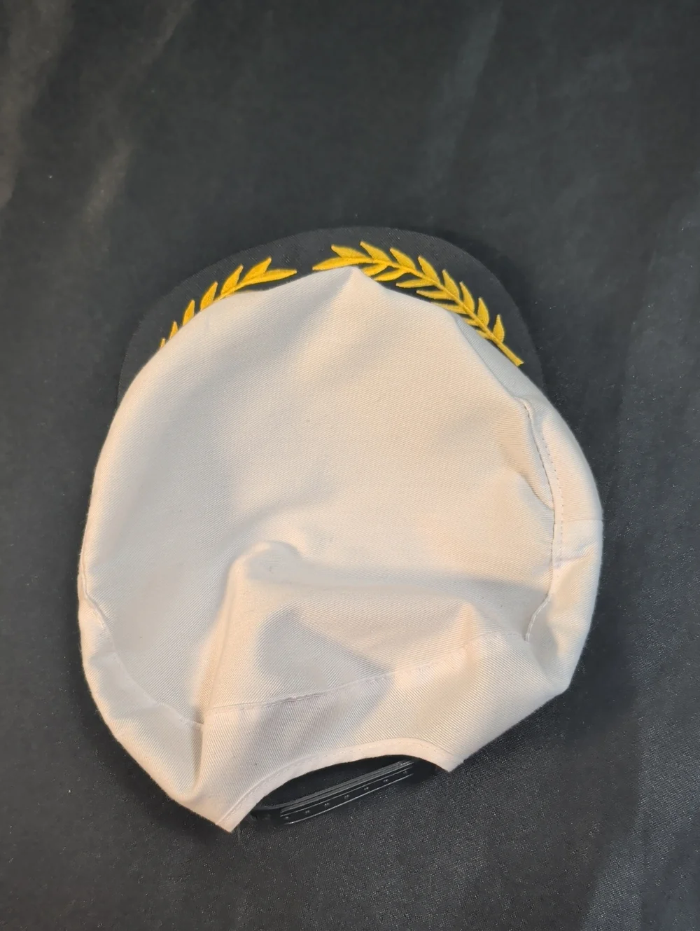 Adjustable White and Navy Sailor Captain Hat
